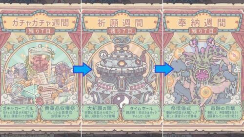 ウィークリーイベント攻略 ガチャガチャ週間/祈願週間/奉納週間「最強でんでん」